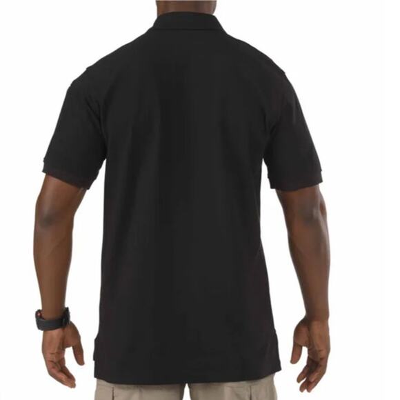5.11 Tactical Utility Short Sleeve Polo Shirt Black SZ L Performance Police CCW - Picture 2 of 8